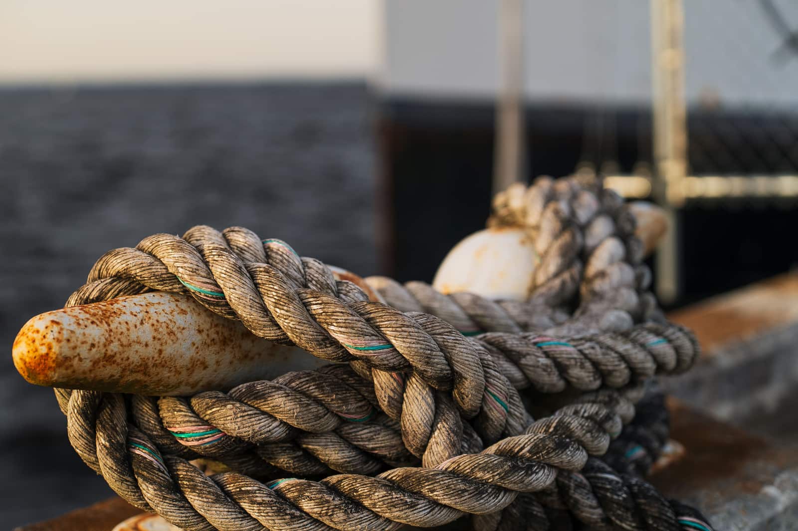 Taut cord line stretched between two anchor points