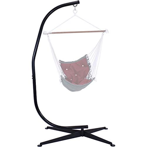 Sunnydaze Steel C-Stand for Hanging Hammock Chair